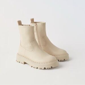 Zara Kids Cream Boots